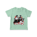 Jailer 2 Character Print Baby T-Shirt - MINT GREEN - 0-5 Months Old (Chest 17")