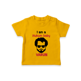Hukum Baby Graphic Print T Shirt - CHROME YELLOW - 0-5 Months Old (Chest 17")