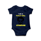 Hukum Baby Graphic Print Romper - NAVY BLUE - New Born (Chest 14")
