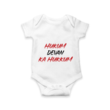 Hukum Quote Print Baby Romper - WHITE - New Born (Chest 14")