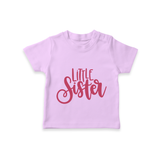 Little Sister T-shirt | Personalized T-shirt for Your Little Sister - LILAC - 0-5 Months Old (Chest 17")