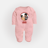 First Raksha Bandhan Infant Fullbody Suit - BABY PINK - New Born (Chest 7.5")
