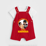 First Raksha Bandhan Infant Dungaree - RED - 0 - 5 Months Old (Chest 18")