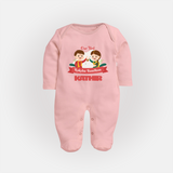 Baby’s First Rakhi Celebration Fullbody Suit - BABY PINK - New Born (Chest 7.5")