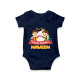 Baby’s First Rakhi Celebration Romper - NAVY BLUE - New Born (Chest 14")