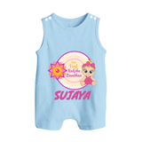 Infant First Raksha Bandhan Button Romper - BABY BLUE - New Born (Chest 18")