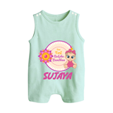 Infant First Raksha Bandhan Button Romper - MINT GREEN - New Born (Chest 18")