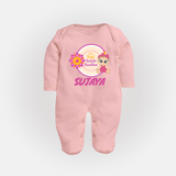 Infant First Raksha Bandhan Fullbody Suit - BABY PINK - New Born (Chest 7.5")