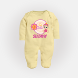 Infant First Raksha Bandhan Fullbody Suit - PASTEL YELLOW - New Born (Chest 7.5")