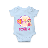 Infant First Raksha Bandhan Romper - BABY BLUE - New Born (Chest 14")