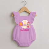 Infant First Raksha Bandhan Romper Frock - BABY PINK - 0 - 3 Months Old (Chest 19")