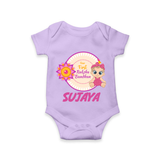 Infant First Raksha Bandhan Romper - LILAC - New Born (Chest 14")