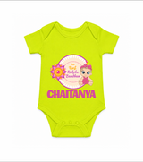 Infant First Raksha Bandhan Romper - LIME GREEN - New Born (Chest 14")