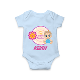 First Raksha Bandhan Baby Romper - BABY BLUE - New Born (Chest 14")