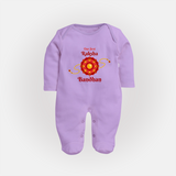 Baby Girl First Rakhi Fullbody Suit - LILAC - New Born (Chest 7.5")