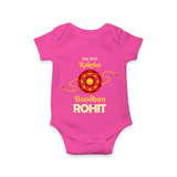Baby Girl First Rakhi Romper - HOT PINK - New Born (Chest 14")