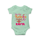 Baby First Rakhi Romper - MINT GREEN - New Born (Chest 14")