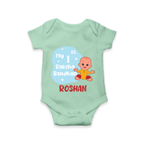 My First Raksha Bandhan Infant Romper - MINT GREEN - New Born (Chest 14")