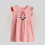 Happy Rakhi Baby Frock | Celebrate with Custom Babywear - BABY PINK - 0 - 3 Months Old (Chest 17")