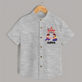 Happy Rakhi Shirt | Celebrate with Custom Babywear - GREY - 0 - 6 Months Old (Chest 23")