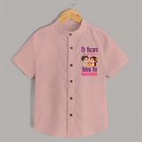 Personalized Baby Shirt | Happy Raksha Bandhan Outfit - PEACH - 0 - 6 Months Old (Chest 23")
