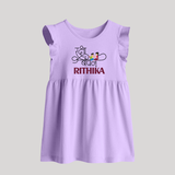 Happy Raksha Bandhan Baby Frock | Adorable Print for Babies - LILAC - 0 - 3 Months Old (Chest 17")