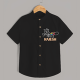 Happy Raksha Bandhan Shirt | Adorable Print for Babies - BLACK - 0 - 6 Months Old (Chest 23")
