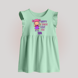 Baby's First Festival Baby Frock | Happy Rakhi Cotton Set - MINT GREEN - 0 - 3 Months Old (Chest 17")