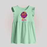 Custom Rakhi Baby Frock | Festive Baby Outfit for Happy Rakhi - MINT GREEN - 0 - 3 Months Old (Chest 17")