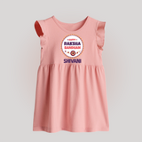 Rakhi Special Baby Frock | Happy Rakhi Design for Babies - BABY PINK - 0 - 3 Months Old (Chest 17")