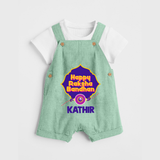 Happy Rakhi Outfit | Gentle Dungaree Set for Baby Celebrations - MINT GREEN - 0 - 5 Months Old (Chest 18")