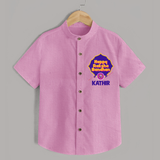 Happy Rakhi Outfit | Gentle Shirt for Baby Celebrations - BABY PINK - 0 - 6 Months Old (Chest 23")