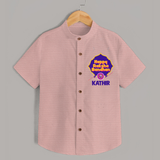 Happy Rakhi Outfit | Gentle Shirt for Baby Celebrations - PEACH - 0 - 6 Months Old (Chest 23")