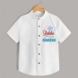 BabyÕs Raksha Bandhan Shirt | Happy Rakhi Theme Outfit - WHITE - 0 - 6 Months Old (Chest 23")