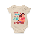 Brother Sister Matching Romper/Onesie | Celebrate the Bond in Style - IVORY - New Born (Chest 14")
