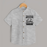 Cute Sibling Outfit for Kids | Brother and Sister Cotton Shirt - GREY - 0 - 6 Months Old (Chest 23")