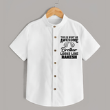 Cute Sibling Outfit for Kids | Brother and Sister Cotton Shirt - WHITE - 0 - 6 Months Old (Chest 23")