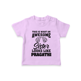 Brother and Sister T-Shirt | Soft Cotton Outfits for Siblings - LILAC - 0-5 Months Old (Chest 17")