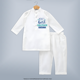 Brother Sister Cotton Kurta Set | Ideal for Sibling Bond Moments - WHITE - 3 - 6 Months Old (Chest 24", Kurta Length 14'', Waist 19", Pant Length 14")