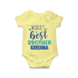 Brother Sister Cotton Romper/Onesie | Ideal for Sibling Bond Moments - PASTEL YELLOW - New Born (Chest 14")
