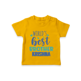 Brother Sister Cotton T-Shirt | Ideal for Sibling Bond Moments - CHROME YELLOW - 0-5 Months Old (Chest 17")