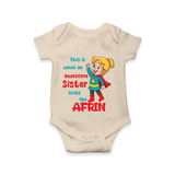 Baby Sibling Matching Clothes | Brother and Sister Celebration Romper/Onesie - IVORY - New Born (Chest 14")