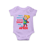 Baby Sibling Matching Clothes | Brother and Sister Celebration Romper/Onesie - LILAC - New Born (Chest 14")