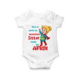 Baby Sibling Matching Clothes | Brother and Sister Celebration Romper/Onesie - WHITE - New Born (Chest 14")