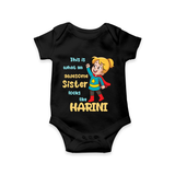 Baby Sibling Matching Clothes | Brother and Sister Celebration Romper/Onesie - BLACK - New Born (Chest 14")