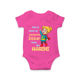 Baby Sibling Matching Clothes | Brother and Sister Celebration Romper/Onesie - HOT PINK - New Born (Chest 14")