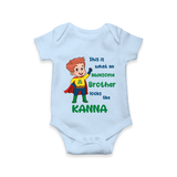 Sweet Brother Sister Baby Romper/Onesie | Soft Fabric Matching Romper/Onesie - BABY BLUE - New Born (Chest 14")