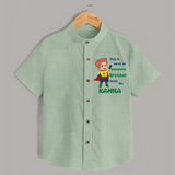 Sweet Brother Sister Baby Shirt | Soft Fabric Matching Shirt - MINT GREEN - 0 - 6 Months Old (Chest 23")