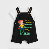 Sweet Brother Sister Baby Dungaree Set | Soft Fabric Matching Dungaree Set - BLACK - 0 - 5 Months Old (Chest 18")
