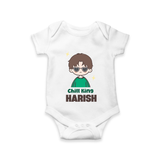 Chill King Romper/onesie | Personalized Baby Romper/onesie for the Little King - WHITE - New Born (Chest 14")